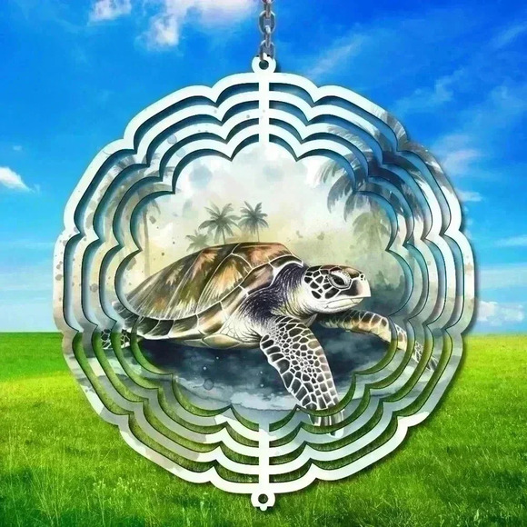 8 inch tropical turtle  indoor /outside wind spinner - Picture 1 of 1